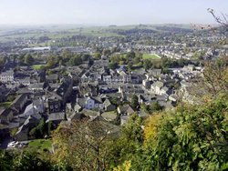 Settle as viewed from the Hill overlooking the town Wallpaper