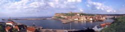 Panorama of Whitby. Click image to enlarge and enjoy this wonderful panoramic view Wallpaper