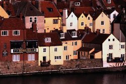 Colourwashed Houses Whitby Wallpaper