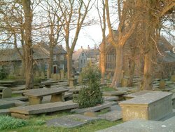 View of Haworth from cemetery Wallpaper