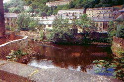 river  Calder  at  Hebden  bridge Wallpaper