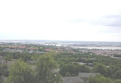 Runcorn from Halton castle Wallpaper