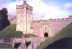 View of Arundel Castle's private entrance. Wallpaper