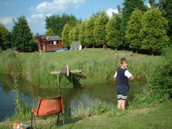 Fishing pond at Withernwick near Beverley, East yorkshire Wallpaper