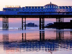 Palace & West Pier at low tide