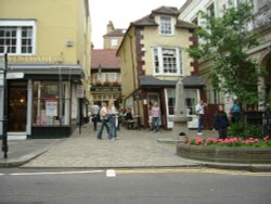 The Leaning House: Leaning house by town hall and shortest street in England Wallpaper