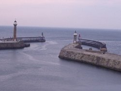 Harbour Entrance, Whitby Wallpaper