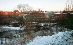 View  towards  Lees  village  Oldham Wallpaper