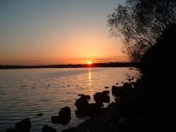 Sunset at Pennington Flash Wallpaper