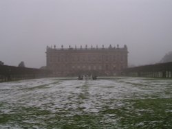 Chatsworth House & Gardens in winter Wallpaper