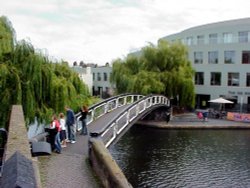 The Pedistrian Bridge, Regents Canal, Camden Town Wallpaper