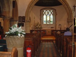 Interior of St James' Church, Finchampstead, Berkshire. Wallpaper