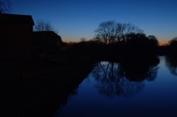 River Trent at Sunset Wallpaper