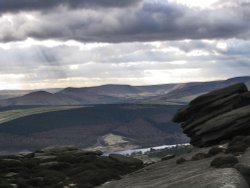 Ladybower from Derwent Edge, February 2005 Wallpaper