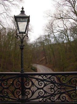 A view looking east towards the bay, along Church Ravine on a bleak winters day