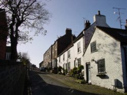 Autumn in Church Street 2004. Filey, North Yorkshire Wallpaper