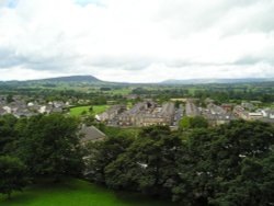 Clitheroe, Lancashire. View from Clitheroe Castle Wallpaper