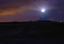 Flamborough lighthouse on a cold windy February evening 2005 Wallpaper