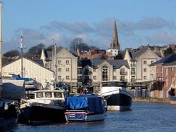 Boats at Exeter, Devon Wallpaper