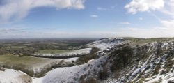 Snow on Ditchling Beacon, East Sussex - March 2005
