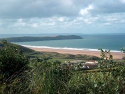 Woolacombe Bay, Devon, looking towards Baggy Point Wallpaper