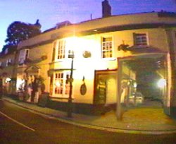 The Saffron Hotel, formerly an Edwardian coaching inn with courtyard.  Saffron Walden, Essex. Wallpaper