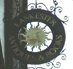 Lankester Antiques and Books sign, Saffron Walden, Essex. Wallpaper