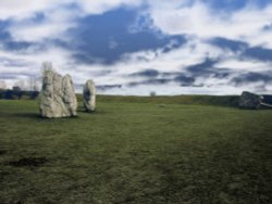 Stones at Avebury, Wiltshire. Feb 2005 Wallpaper