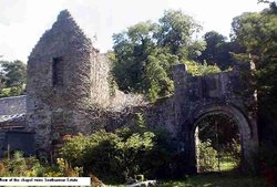 Ruins of chapel built in 15th century in memory of St Innan on the Southannan Estate Wallpaper