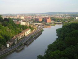 View of Bristol from the suspension bridge