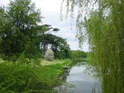 A view of the River Tern, at Attingham Park, Shrewsbury Wallpaper