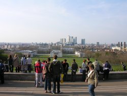 View from Greenwich Park Observatory, Greenwich, Greater London. Spring 2005 Wallpaper