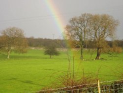 Rainbow over Wartbarrow, Allithwaite, Cumbria