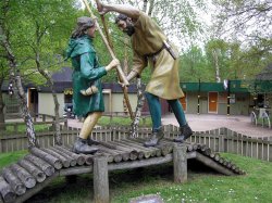 Robin Hood and Little John at the Sherwood Forest Visitors Centre Wallpaper