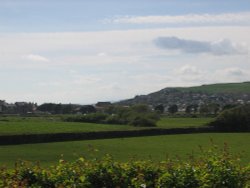 Distant view of West Bay, Dorset Wallpaper