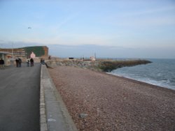 One of the new piers at West Bay Wallpaper