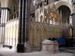 Lincoln Cathedral - the Sanctuary, viewed from the Angel Choir Wallpaper