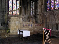 Lincoln Cathedral - St. Hugh's Head Shrine, in the Angel Choir Wallpaper