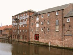 Old warehouses by the River Trent, Newark Wallpaper