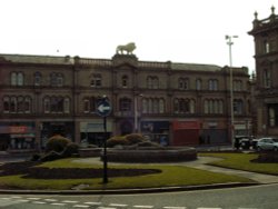 St. George's Square Huddersfield, looking onto John William Street. Wallpaper