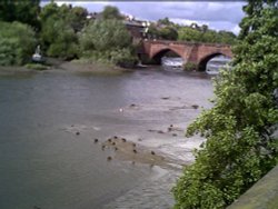 Roman Ford West of the Old Dee Bridge, Chester Wallpaper