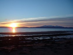 January evening on Seamill Beach, near West Kilbride Wallpaper