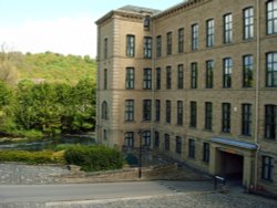 Riverside Offices of Bradford Health Authority, Saltaire. Wallpaper