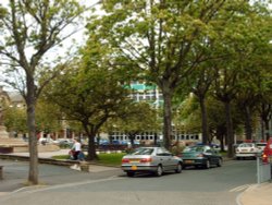 Looking towards Cavendish Street, Keighley, from the side of the war memorial. Wallpaper