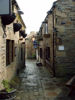 Booth's Yard, Pudsey, West Yorkshire. The buildings in the yard date back to the 17th Century.