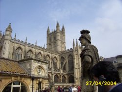 Bath Abbey from the Roman Baths Wallpaper