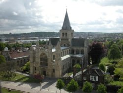 Rochester Cathedral taken from Rochester Castle