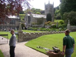 View of Chapel at Lanhydrock House, Cornwall Wallpaper