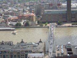 Millennium Bridge from St. Paul's Cathedral Wallpaper