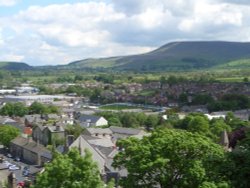 View of Clitheroe from the Castle Wallpaper